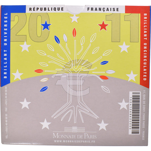 France,
1 centime à 2 euros,
2011