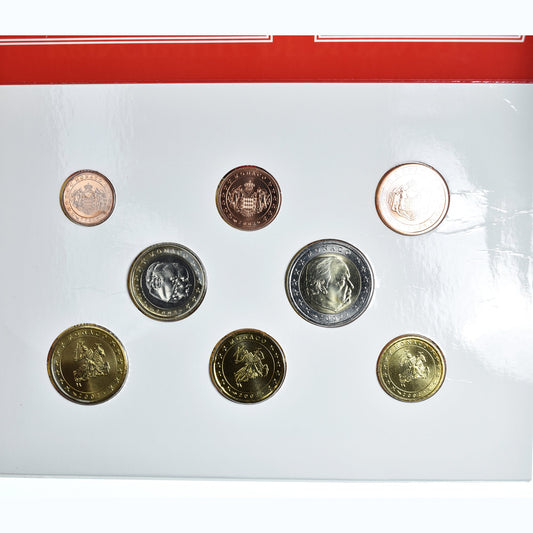 Monaco,
1 centime à 2 euros,
Rainier III