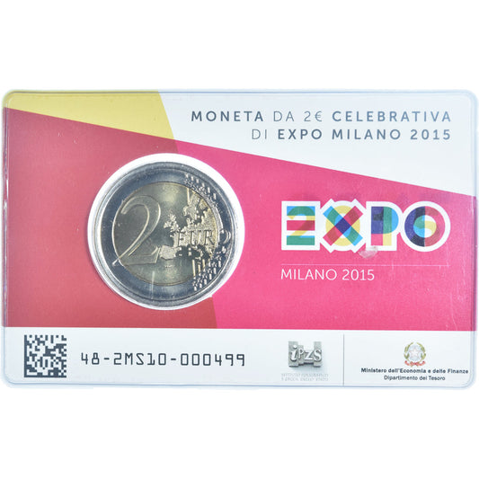 Italie,
2 euros,
Expo Milan
