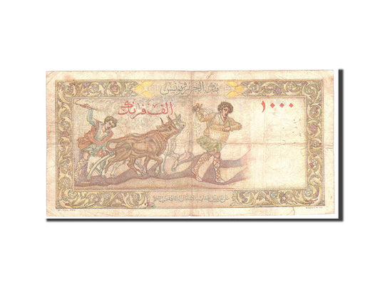 Billet de banque,
Algérie,
1000 francs