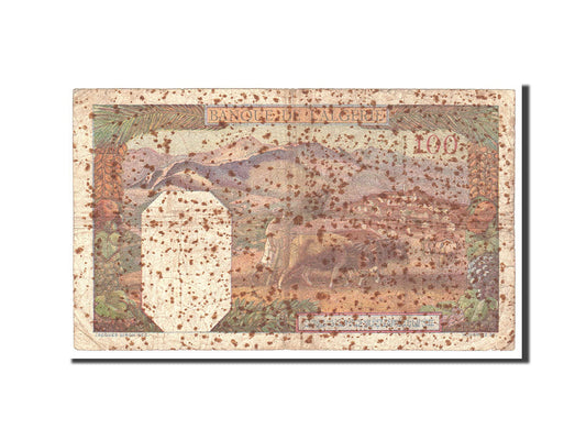 Billet de banque,
Algérie,
100 francs