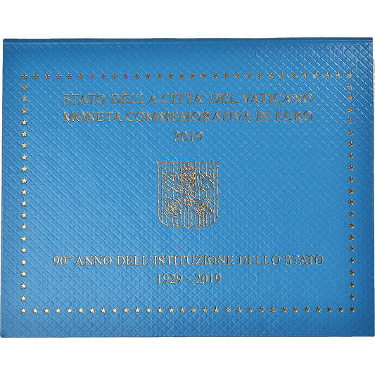 Vatican,
2 euros,
90 ans de la fondation de l'état du Vatican