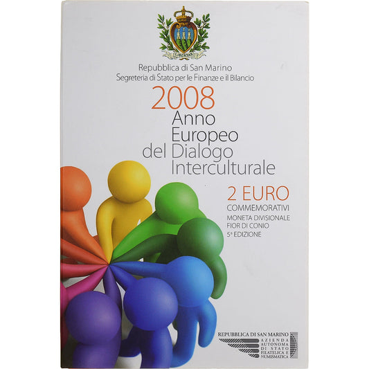 Saint-Marin,
2 euros,
Année européenne du dialogue interculturel
