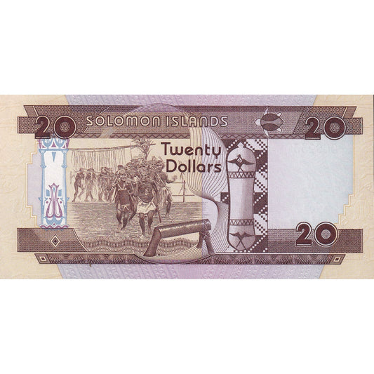 Billet de banque,
Îles Salomon,
20 dollars
