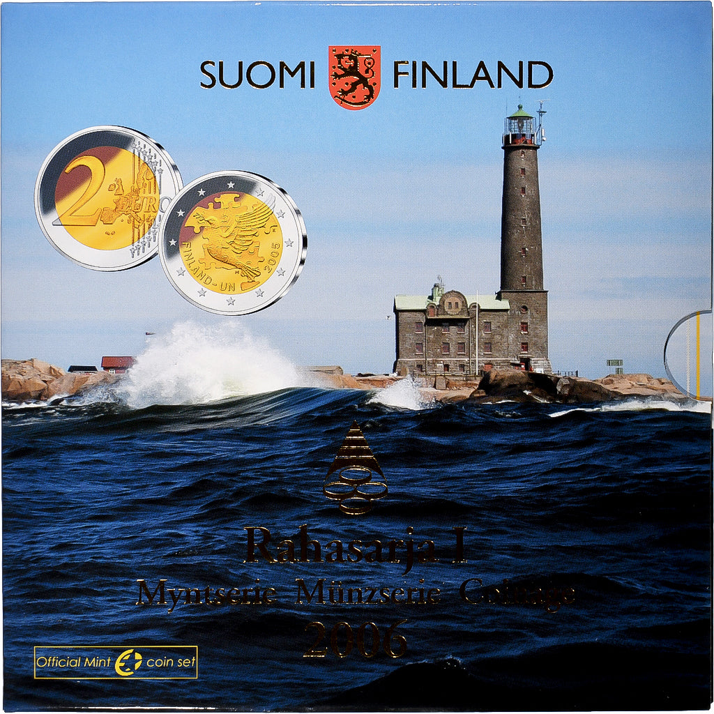 Finlande,
Coffret 1 ct. - 2 euros + 2 €,
FDC