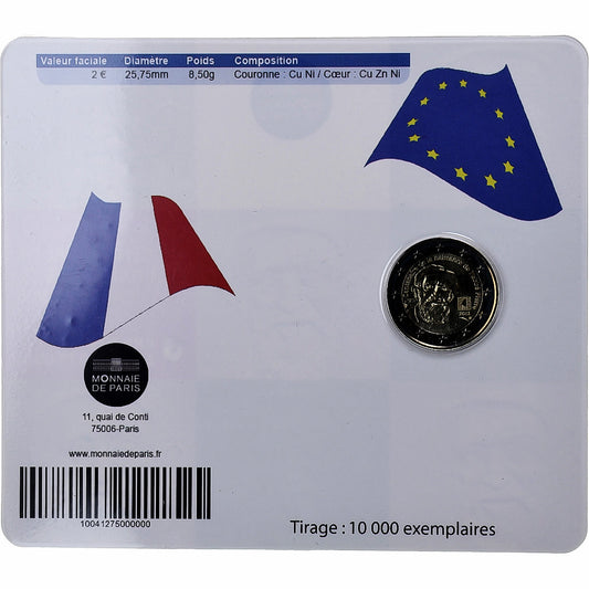 France,
2 euros,
Naissance de l'abbé Pierre