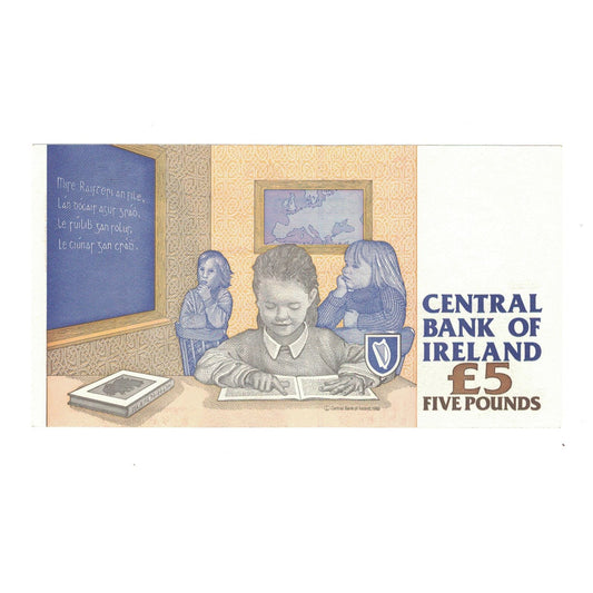 Billet de banque,
Irlande - République,
5 livres