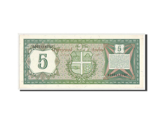 Billet de banque,
Aruba,
5 florins