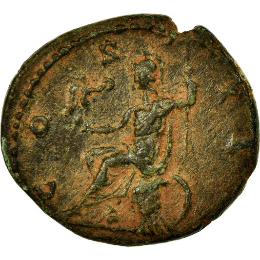 Pièce de monnaie,
Hadrien,
Demi-lune