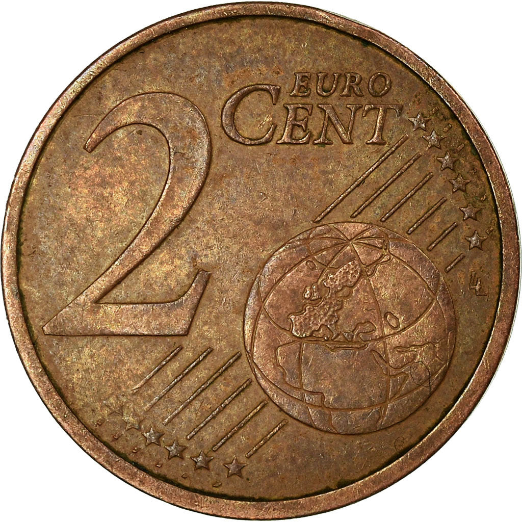 Zone euro,
2 centimes d'euro,
Double revers