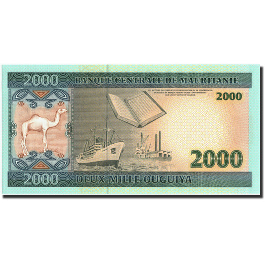 Billet de banque,
Mauritanie,
2000 Ouguiyas
