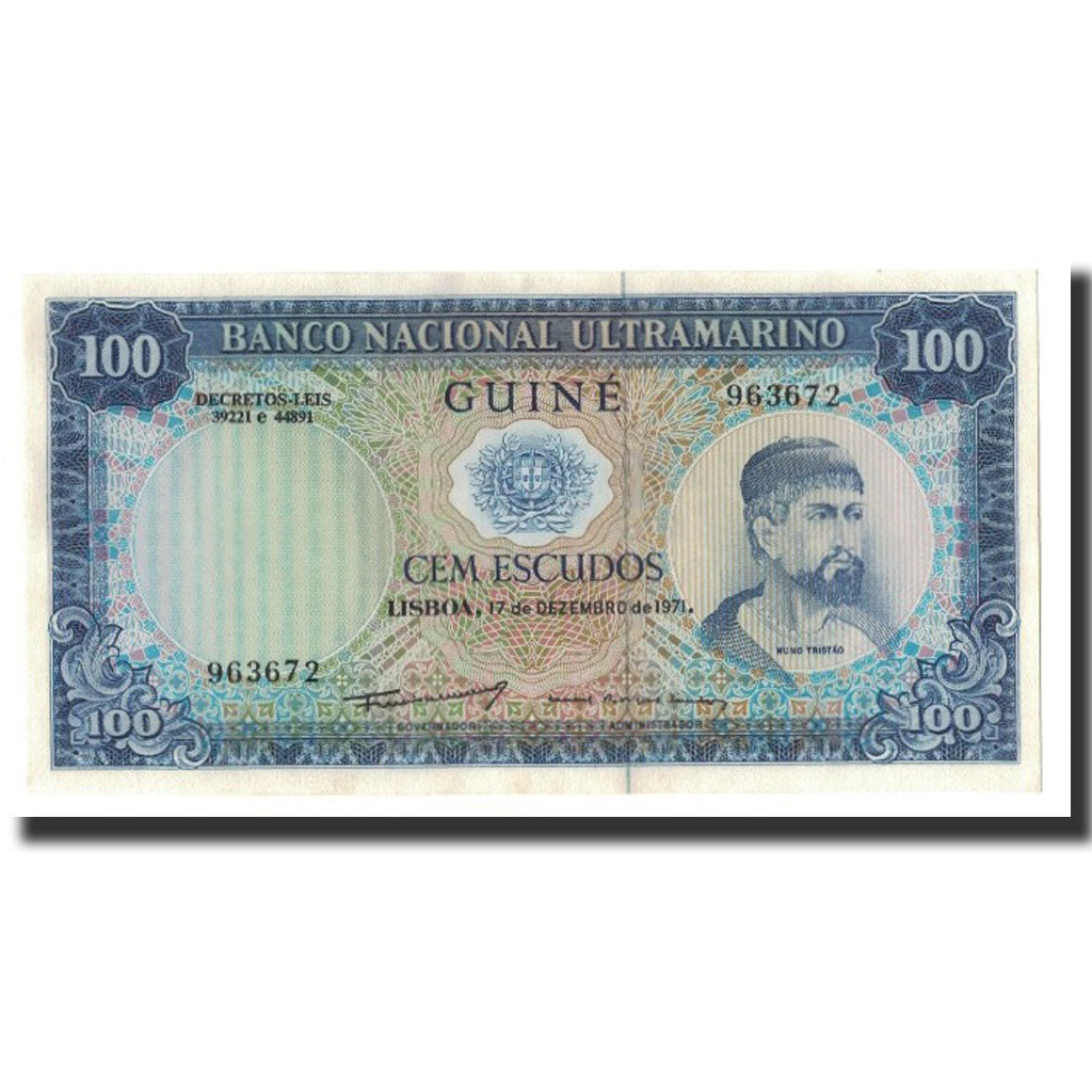 Billet de banque,
Guinée portugaise,
100 escudos