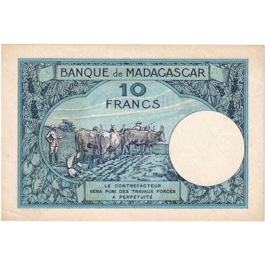 Madagascar,
10 francs,
Sans date (1937-1947)