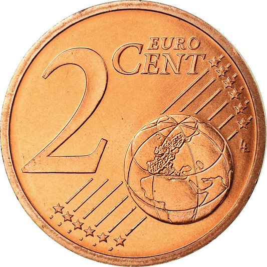 Monaco,
2 centimes d'euro,
2002