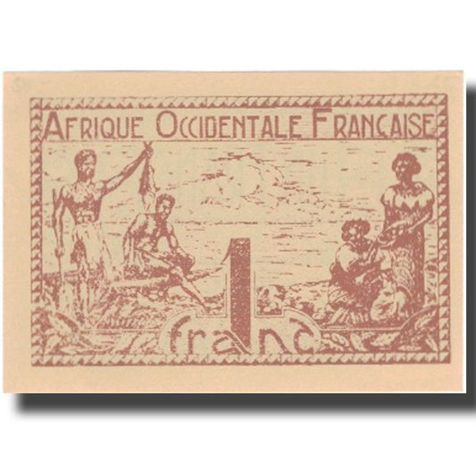 Billet de banque,
Afrique occidentale française,
1 franc