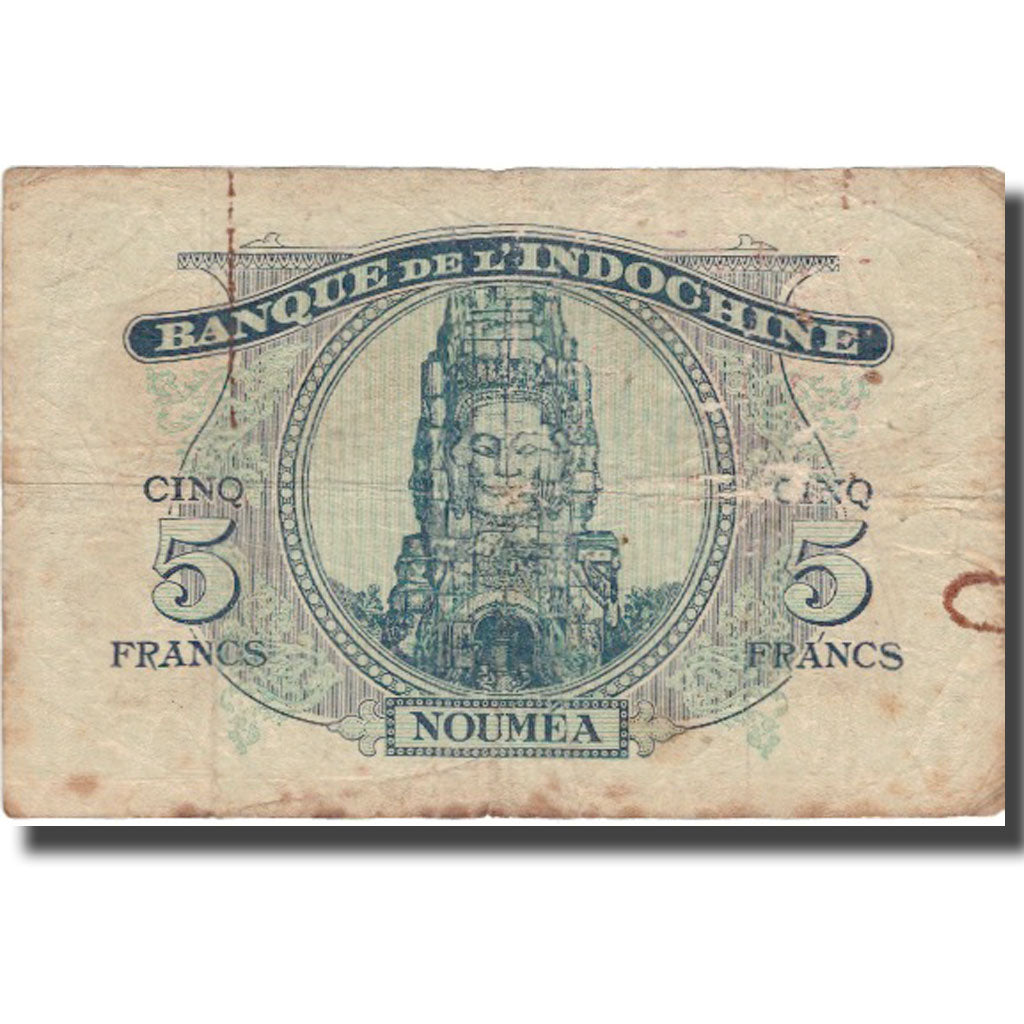 Billet de banque,
Nouvelles-Hébrides,
5 francs