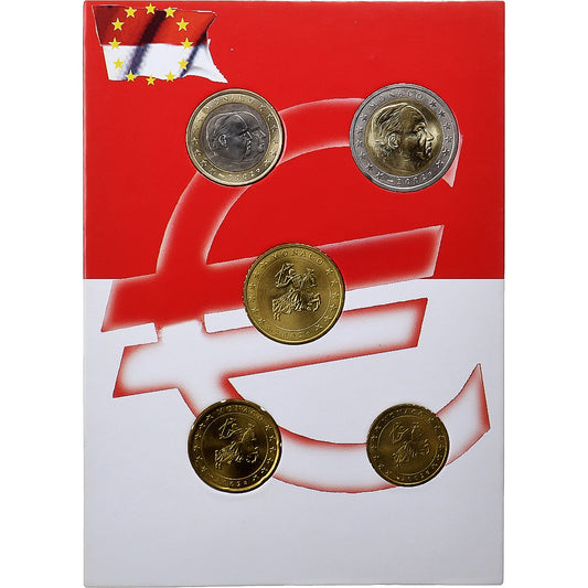 Monaco,
Coffret 10 ch. - 2 euros,
série FDC