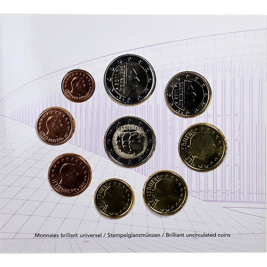 Luxembourg,
Henri,
Ensemble 1 ct. - 2 euros