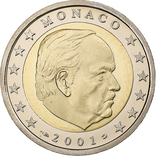 Monaco, 
  
  Rainier III, 
  
  2 euros