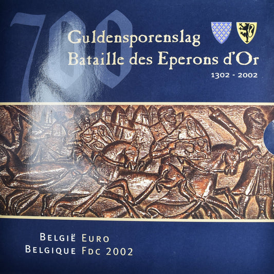 Belgique, 
  
  1 centime à 2 euros, 
  
  coffret euro - Bataille des éperons d'or
