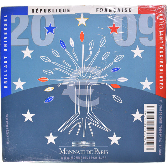 France, 

1 centime à 2 euros, 

2009