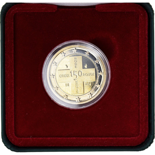 Belgique, 

2 euros, 

Croix Rouge