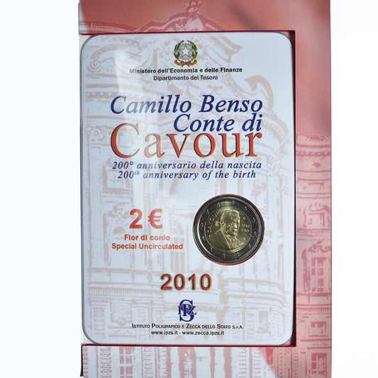 Italie, 
  
  2 euros, 
  
  Camillo Benso comte de Cavour