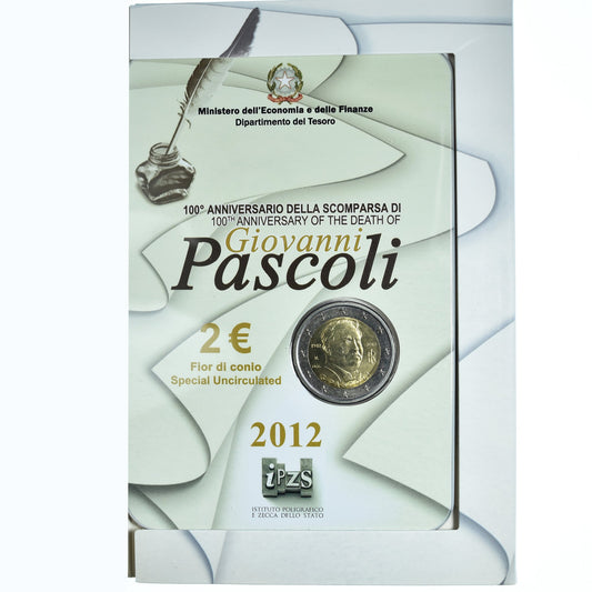 Italie, 
  
  2 euros, 
  
  Giovanni Pascoli