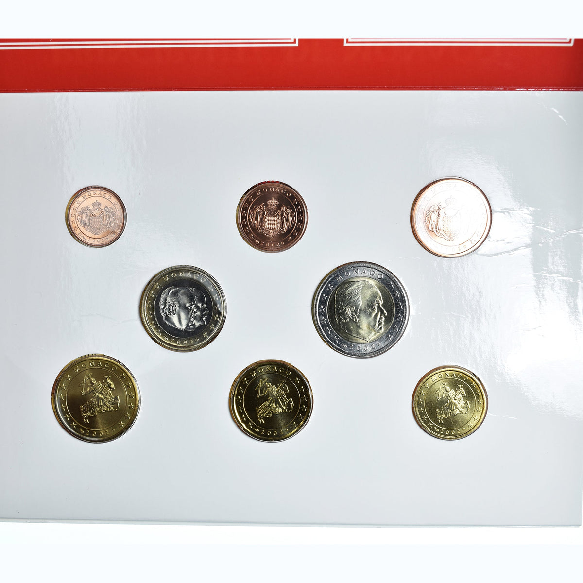 Monaco, 

1 centime à 2 euros, 

Rainier III