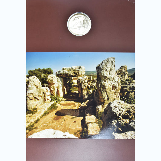 Malte, 
  
  2 euros, 
  
  Temples Ta'Hagrat 4/7