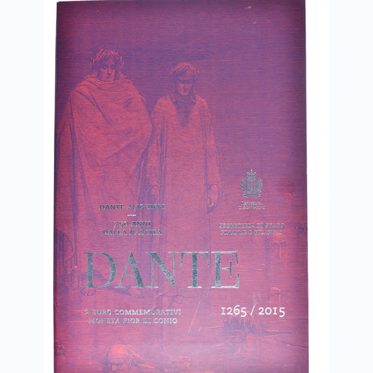 Saint-Marin, 
  
  2 euros, 
  
  750ème Anniversaire De La Naissance De Dante