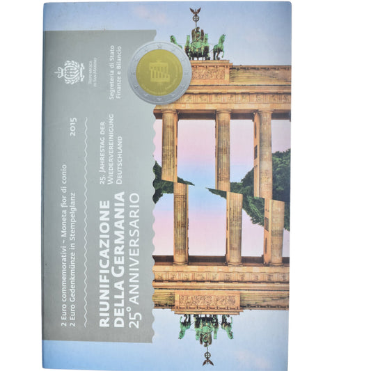 Saint-Marin, 
  
  2 euros, 
  
  25ème anniversaire de la réunification de l'Allemagne