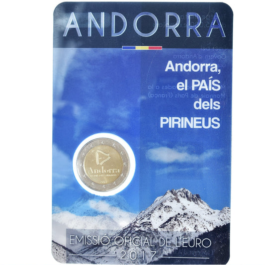 Andorre, 
  
  2 euros, 
  
  Pyrénées