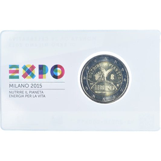 Italie, 

2 euros, 

Expo Milan