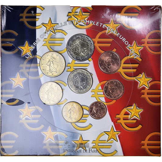 France, 

1 centime à 2 euros, 

Ensemble euro