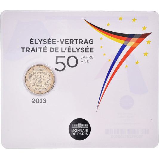 France, 
  
  2 euros, 
  
  50 ans du traité de l'Élysée