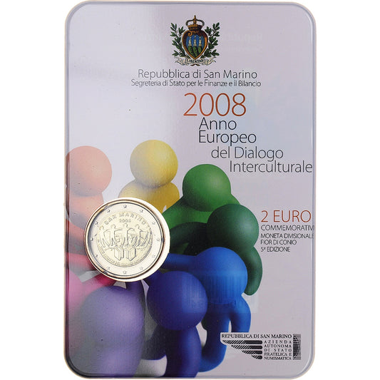 Saint-Marin, 

2 euros, 

Année européenne du dialogue interculturel