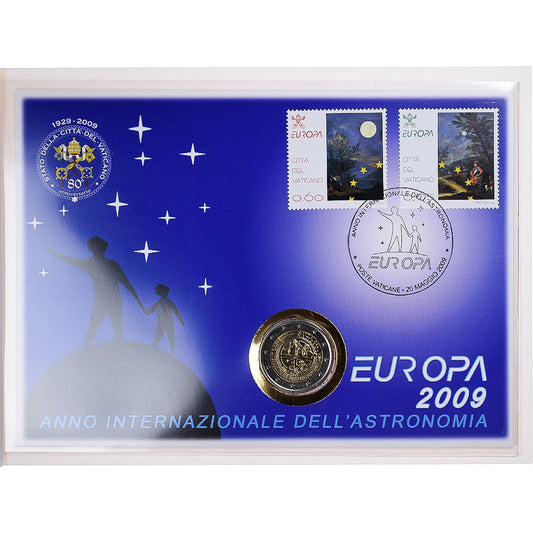 Vatican, 
  
  2 euros, 
  
  Année internationale de l'Astronomie