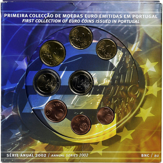Portugal, 

1 centime à 2 euros, 

2002