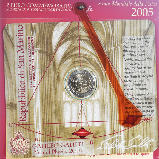 Pièce de monnaie,

Saint-Marin,

Galileo Galilei