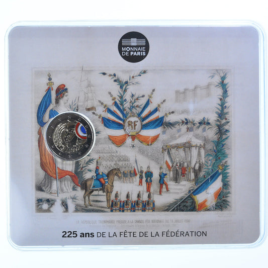 France, 
  
  2 euros, 
  
  225ème anniversaire de la fête de la fédération