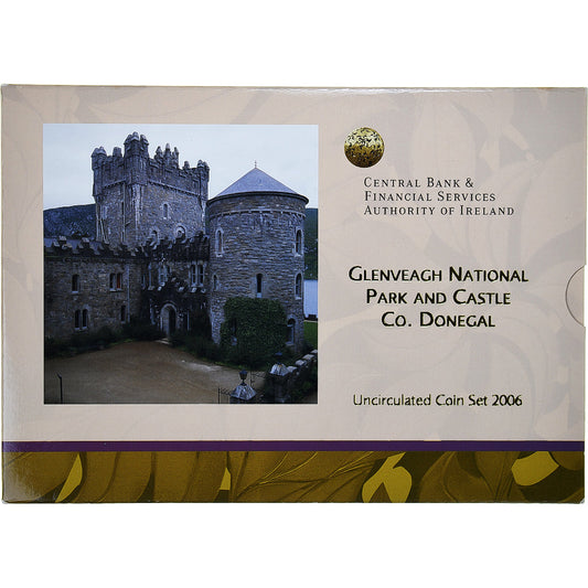Irlande, 

Coffret 1 ct. - 2 euros, 

Parc national et château de Glenveagh