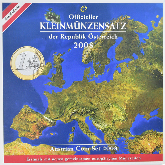 Autriche, 

Coffret 1 ct. - 2 euros, 

2008