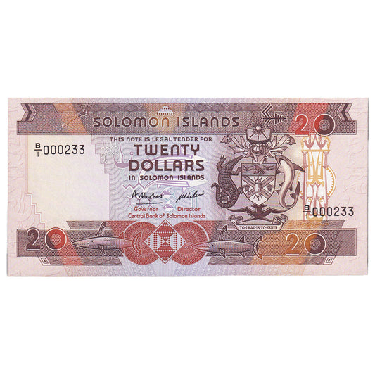 Billet de banque, 

Îles Salomon, 

20 dollars