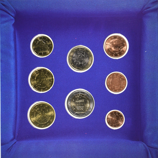 Saint-Marin, 

Coffret 1 ct. - 2 euros, 

FDC