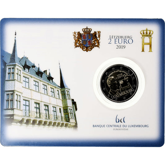 Luxembourg, 
  
  2 euros, 
  
  Centenaire du suffrage universel