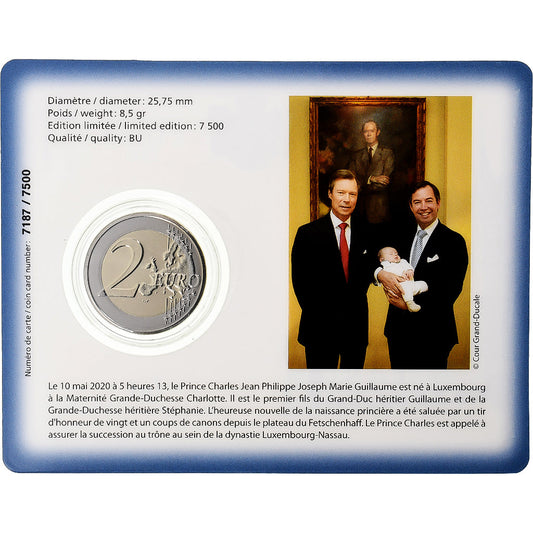 Luxembourg, 

2 euros, 

Naissance du prince Charles