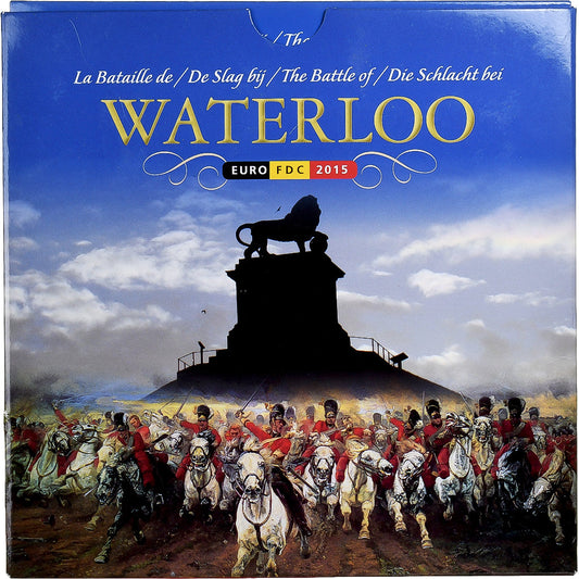 Belgique, 
  
  Ensemble 1 ct. - 2 Euros + Jeton, 
  
  Bataille de Waterloo