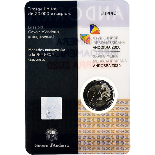 Andorre, 
  
  2 euros, 
  
  Sommet ibéro-américain