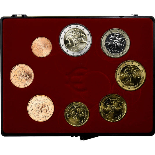 Lituanie, 
  
  Ensemble 1 ct. - 2 euros, 
  
  BU
